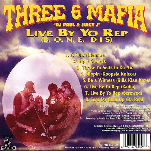 Three 6 Mafia - Live By Yo Rep (B.O.N.E. Dis) - 12" EP { Vinyl LP }