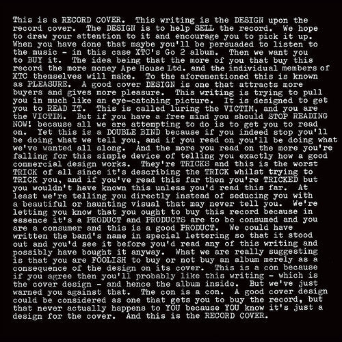XTC - GO2 - LP { Vinyl LP }
