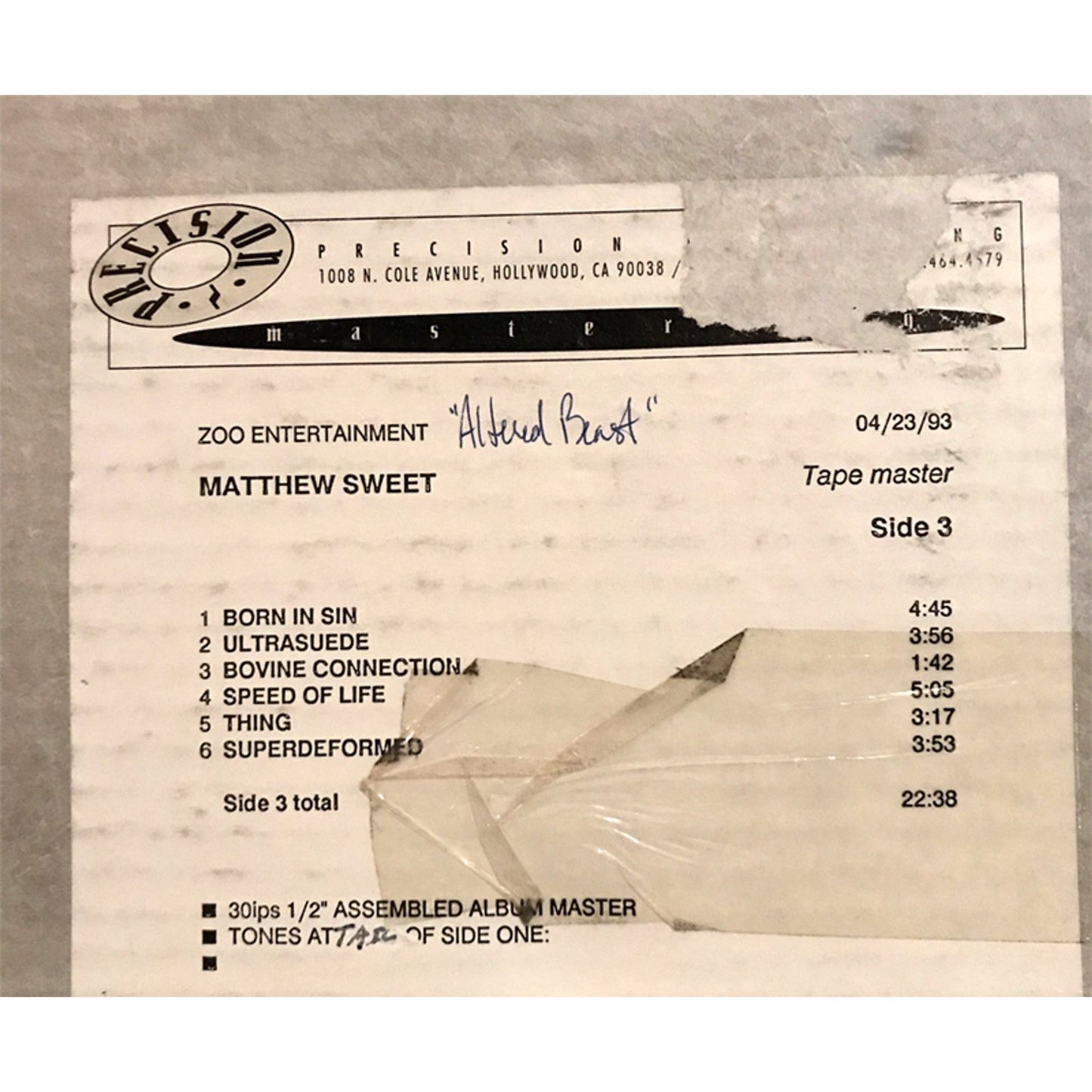 Matthew Sweet - Altered Beast -Intervention Records SACD { Vinyl LP }