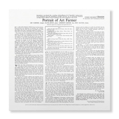 Art Farmer - Portrait of Art Farmer - Contemporary LP { Vinyl LP }