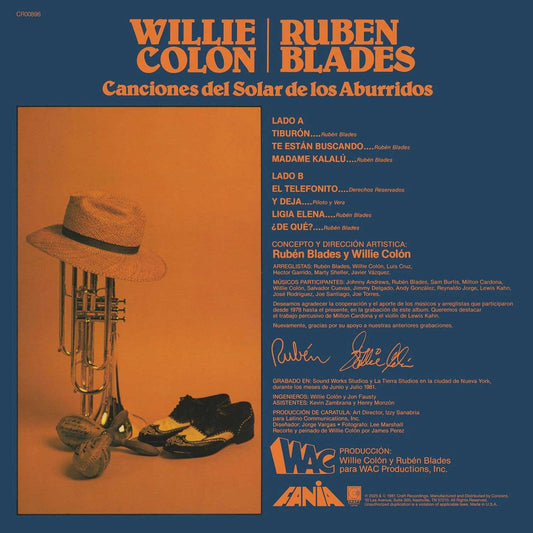 Willie Colon & Ruben Blades - Canciones del Solar de los Aburridos - LP { Vinyl LP }