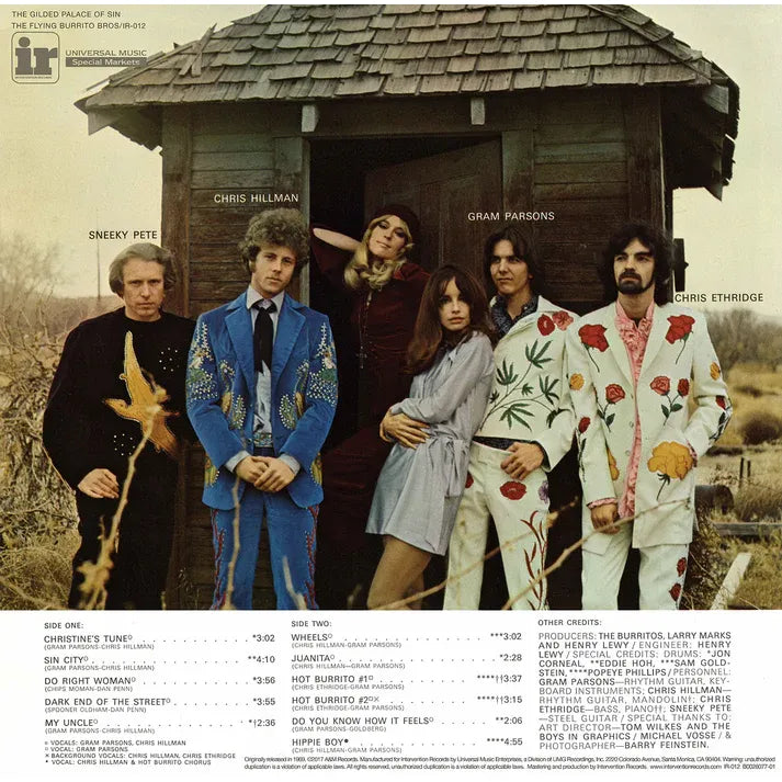 The Flying Burrito Brothers - The Gilded Palace Of Sin - Intervention Records LP { Vinyl LP }