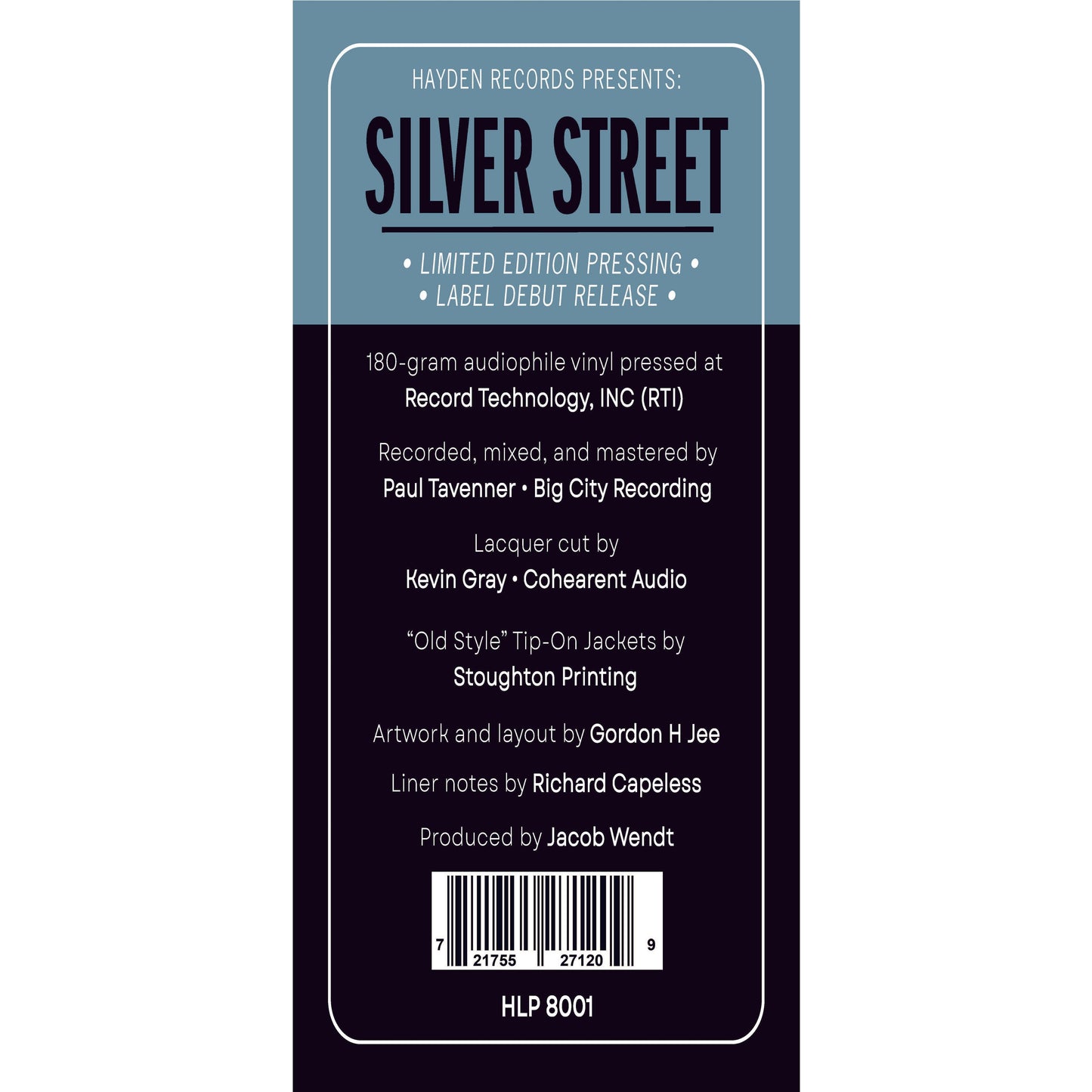 Jacob Wendt - Silver Street - LP { Vinyl LP }