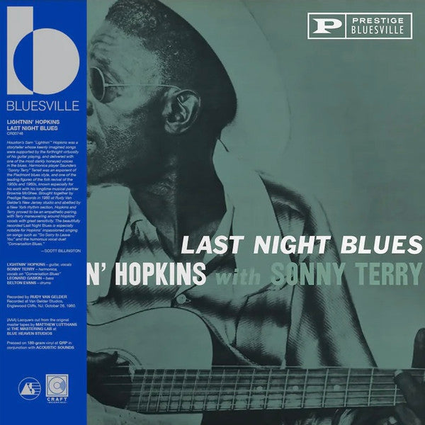 Lightin' Hopkins - Last Night Blues - Bluesville Acoustic Sound Series LP { Vinyl LP }