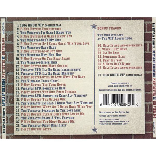 P-Nut Butter / The Vibratos - The VIP Club Presents Battle Of The Bands P-Nut Butter Vs. The Vibratos - CD { Vinyl LP }