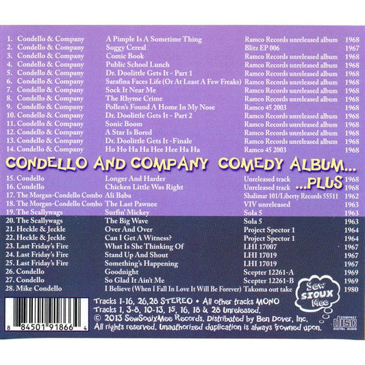 Mike Condello - Condello And Company Comedy Album ...Plus - CD { Vinyl LP }