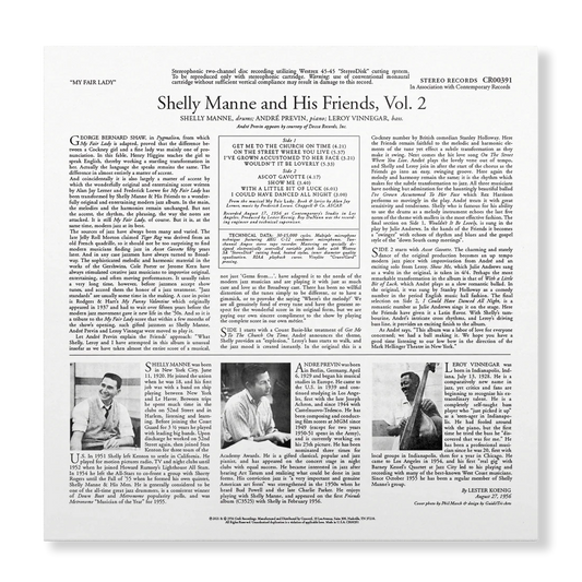 Shelly Manne & His Friends - My Fair Lady - Contemporary LP { Vinyl LP }