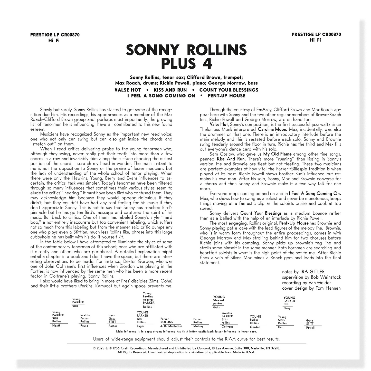 Sonny Rollins - Plus 4 - OJC LP { Vinyl LP }