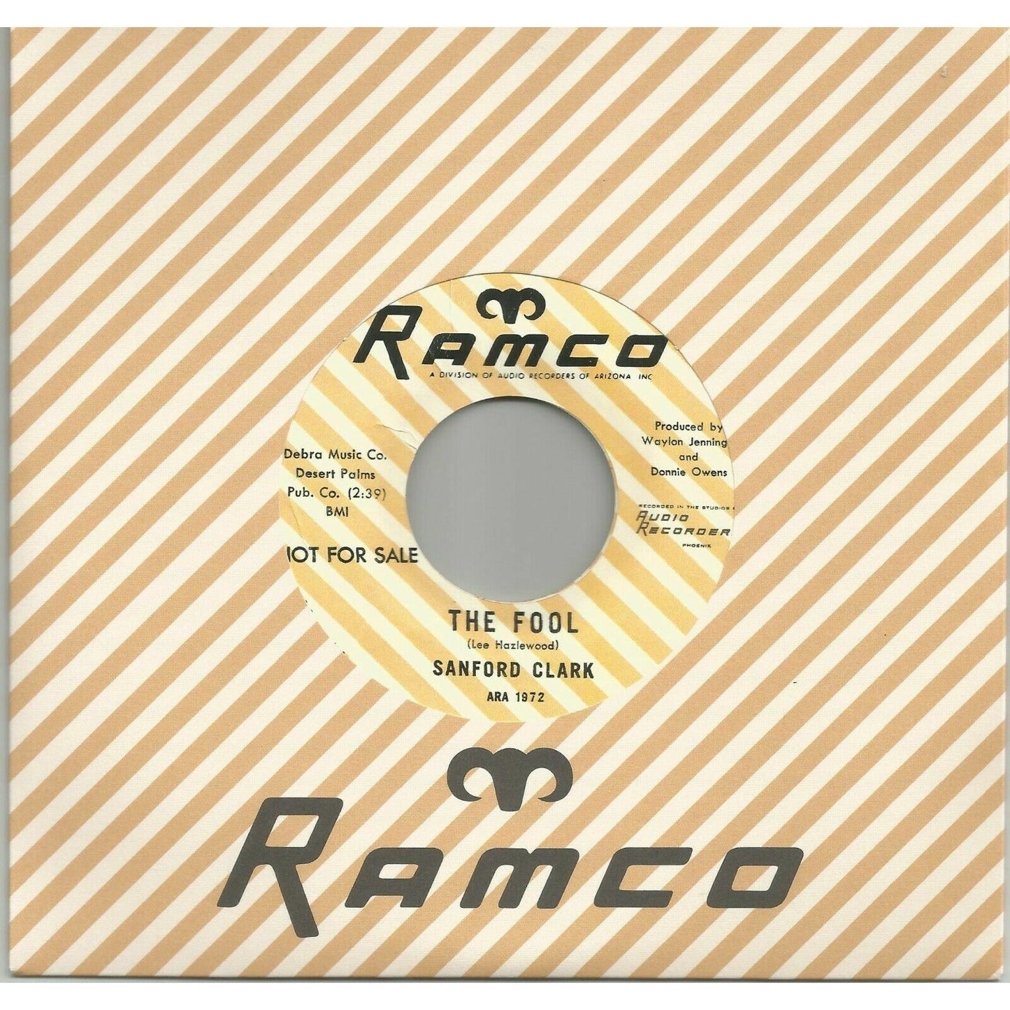 Sanford Clark - It's Nothing To Me / The Fool - Ramco 45 RPM 7" { Vinyl LP }