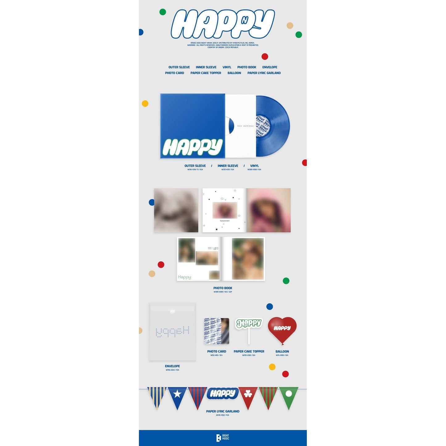 Jin (BTS) - Happy - LP { Vinyl LP }