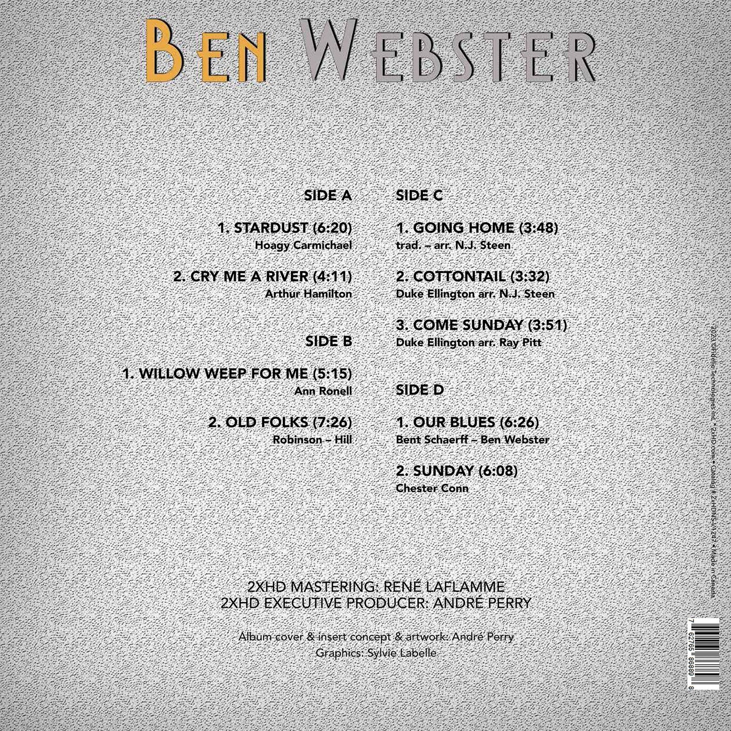 Ben Webster - Stardust - 2xHD LP { Vinyl LP }