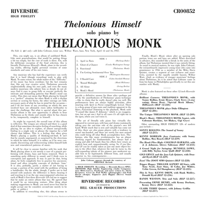 Thelonious Monk - Thelonious Himself - OJC LP { Vinyl LP }