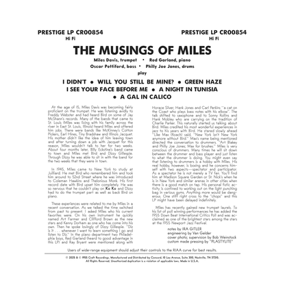 Miles Davis - The Musings of Miles - OJC LP { Vinyl LP }