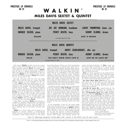 Miles Davis - Walkin' - OJC LP { Vinyl LP }