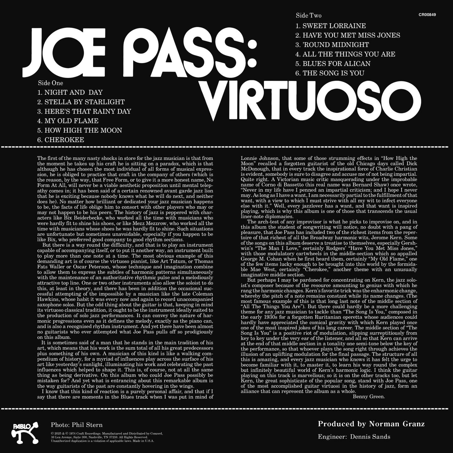 Joe Pass - Virtuoso - OJC LP { Vinyl LP }