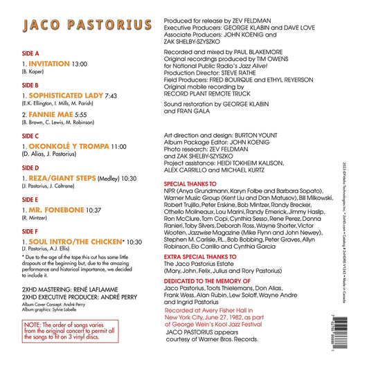 Jaco Pastorius - Truth, Liberty & Soul - 45rpm 3x LP { Vinyl LP }