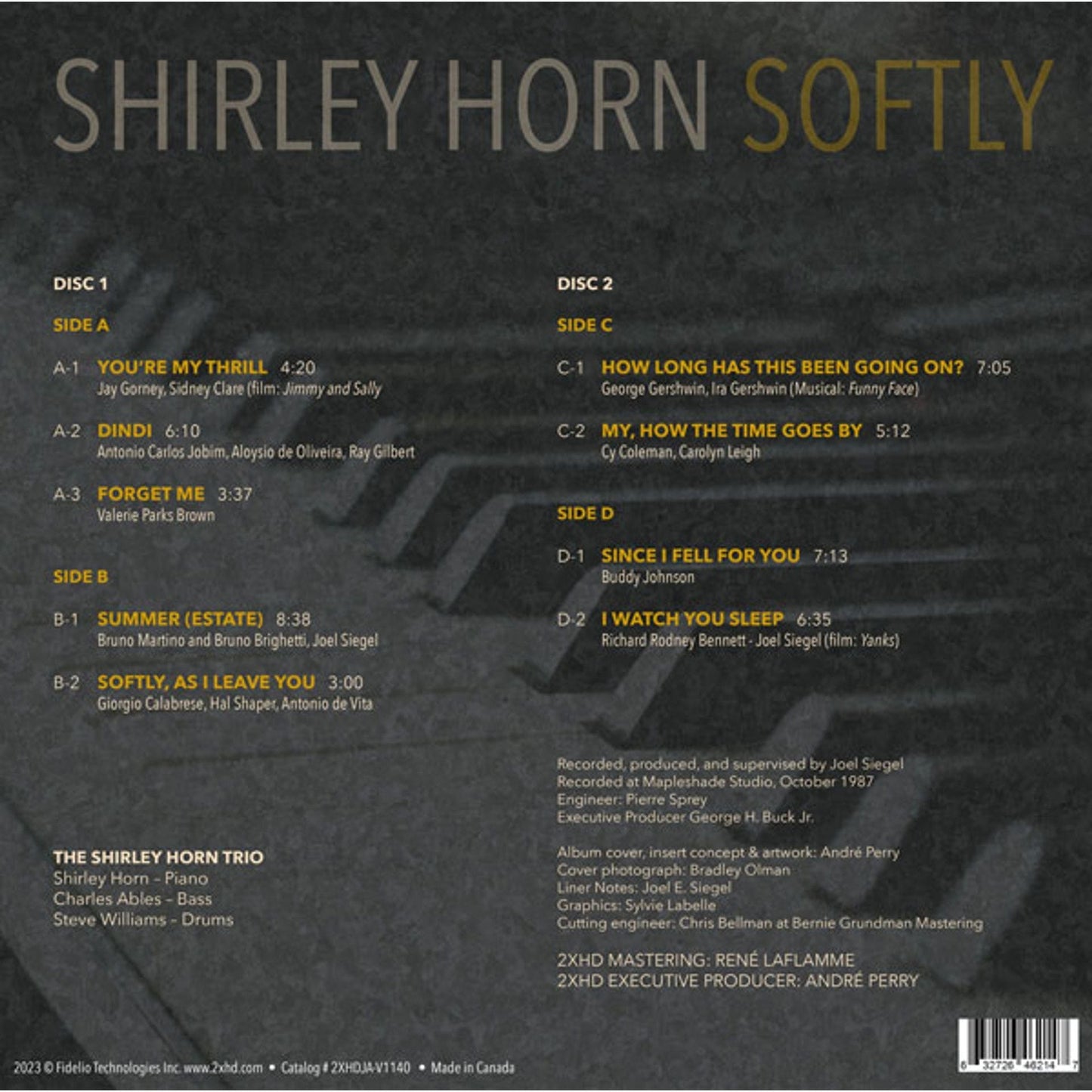 Shirley Horn - Softly - 2xHD LP { Vinyl LP }