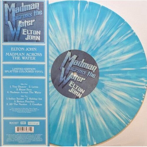 Elton John - Madman Across The Water (Light Blue Splatter) - LP { Vinyl LP }