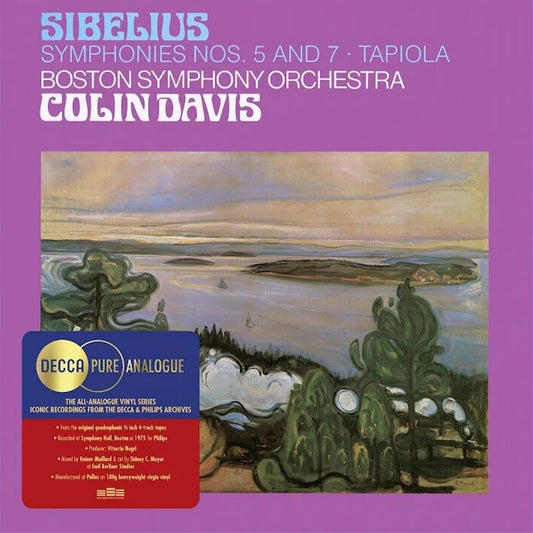 Colin Davis, Boston Symphony Orchestra - Sibelius: Symphonies Nos. 5 and 7, Tapiola - Decca Pure Analogue LP { Vinyl LP }