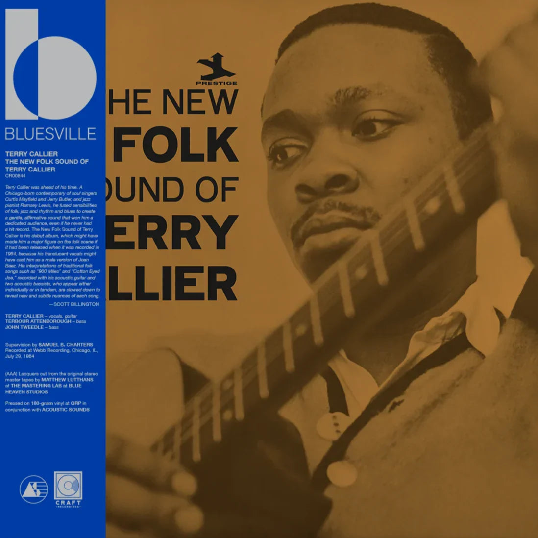 Terry Callier - The New Folk Sound of Terry Callier - Bluesville Acoustic Sounds Series LP { Vinyl LP }
