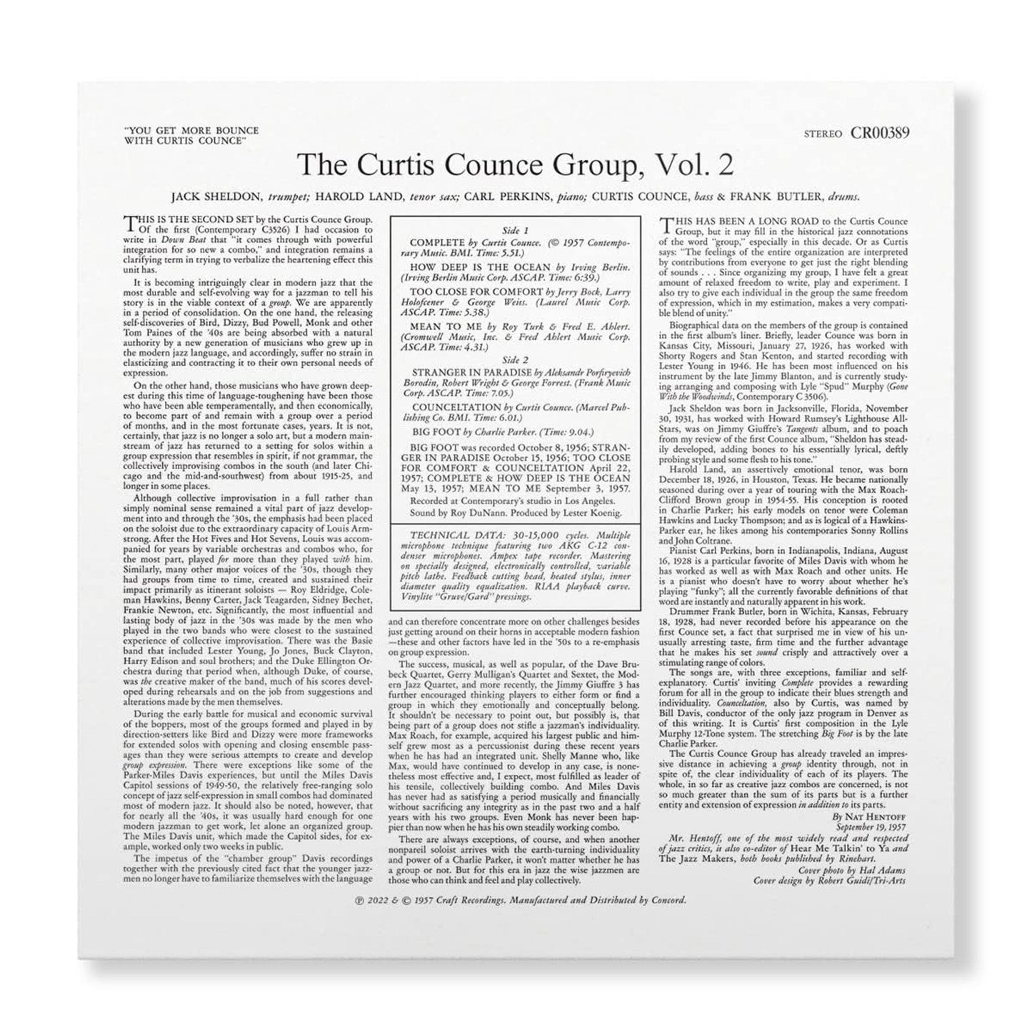 Curtis Counce - You Get More Bounce with Curtis Counce! - Contemporary LP { Vinyl LP }