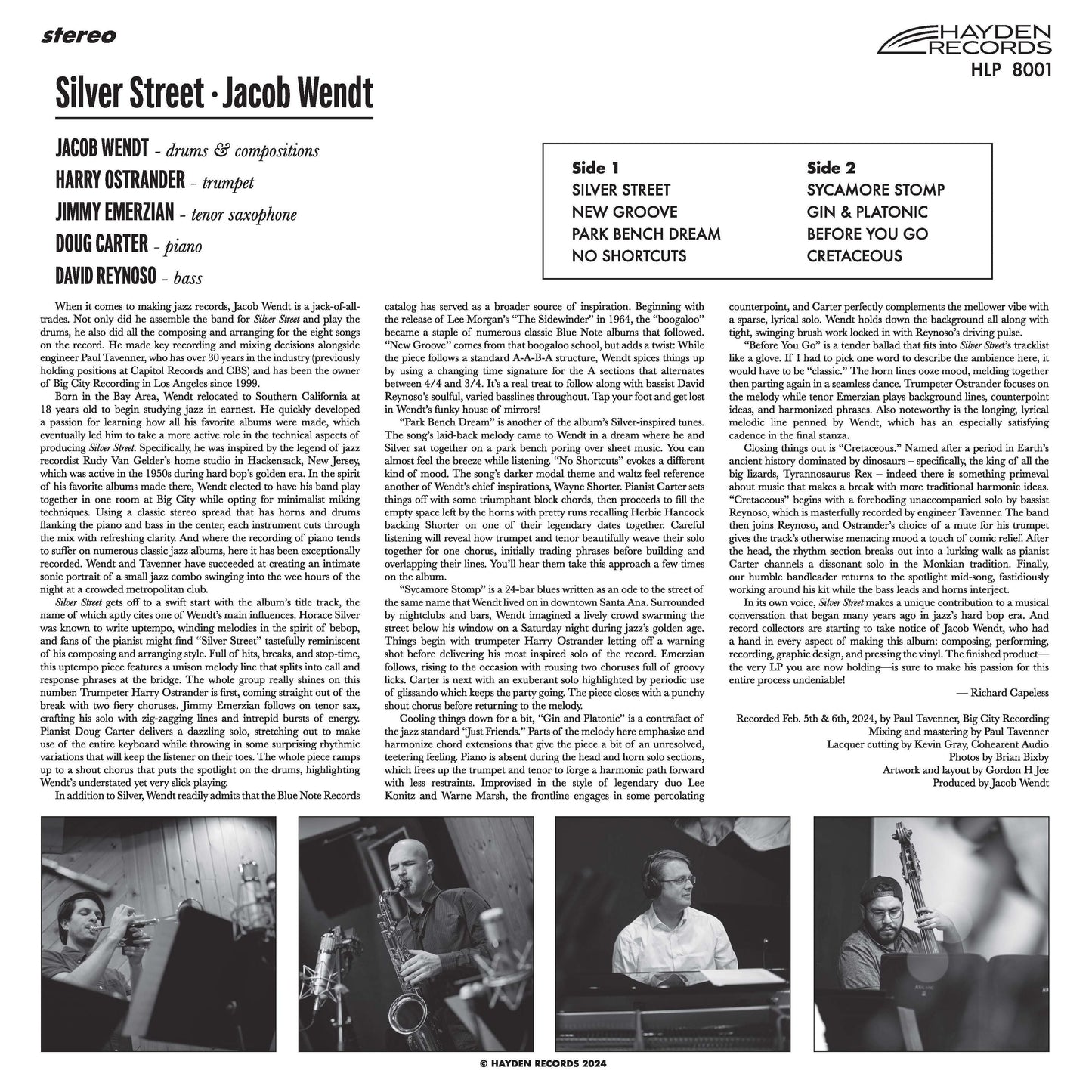 Jacob Wendt - Silver Street - LP { Vinyl LP }