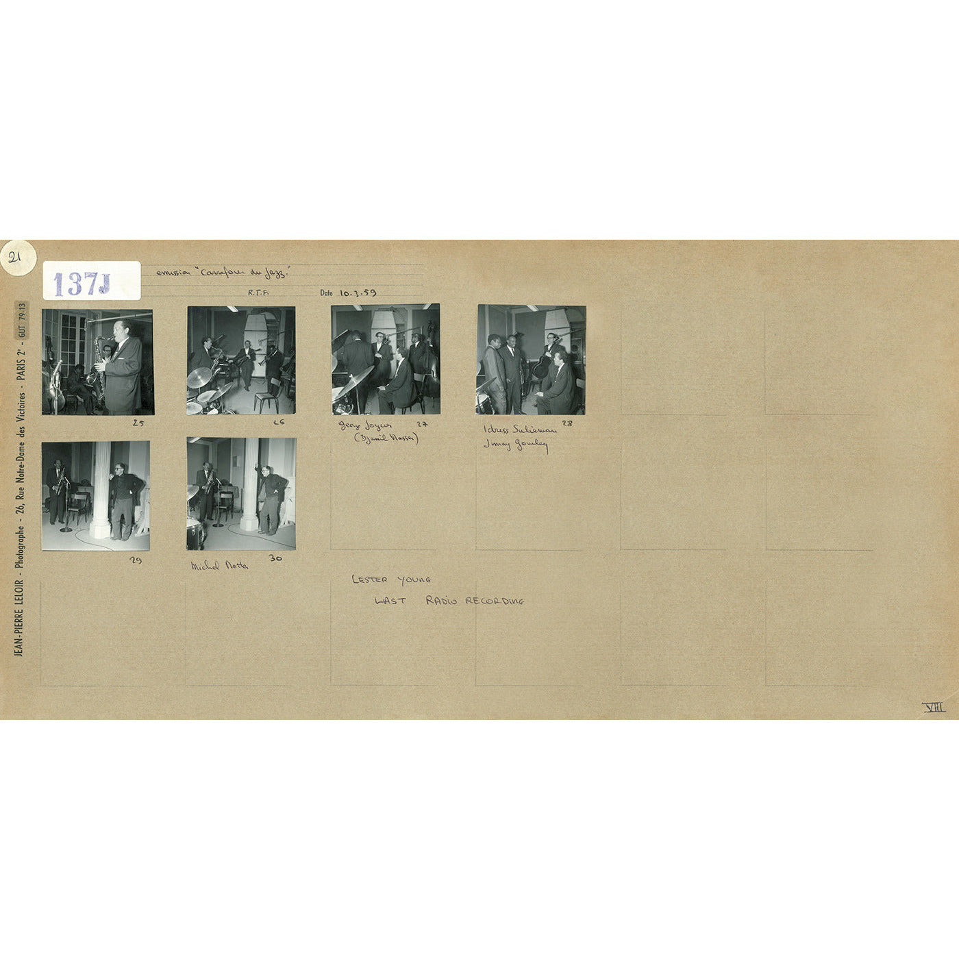 Lester Young - Le Dernier Message de Lester Young Barclay - Sam Records LP + 10” { Vinyl LP }
