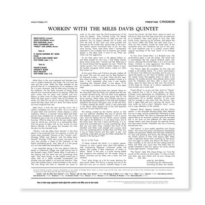 Miles Davis - Workin' With The Miles Davis Quintet - OJC LP { Vinyl LP }