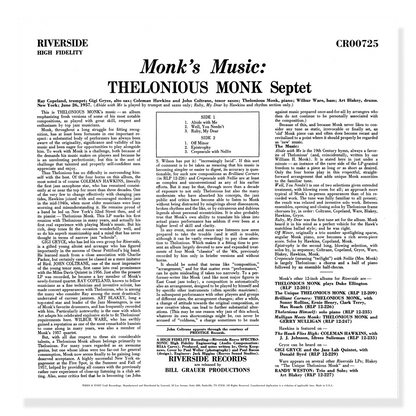 Thelonious Monk - Monk's Music - OJC LP { Vinyl LP }
