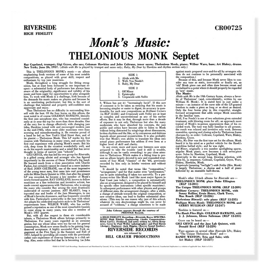Thelonious Monk - Monk's Music - OJC LP { Vinyl LP }