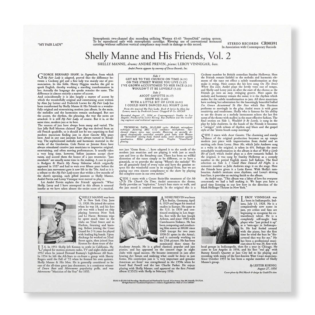 Shelly Manne & His Friends - My Fair Lady - Contemporary LP { Vinyl LP }