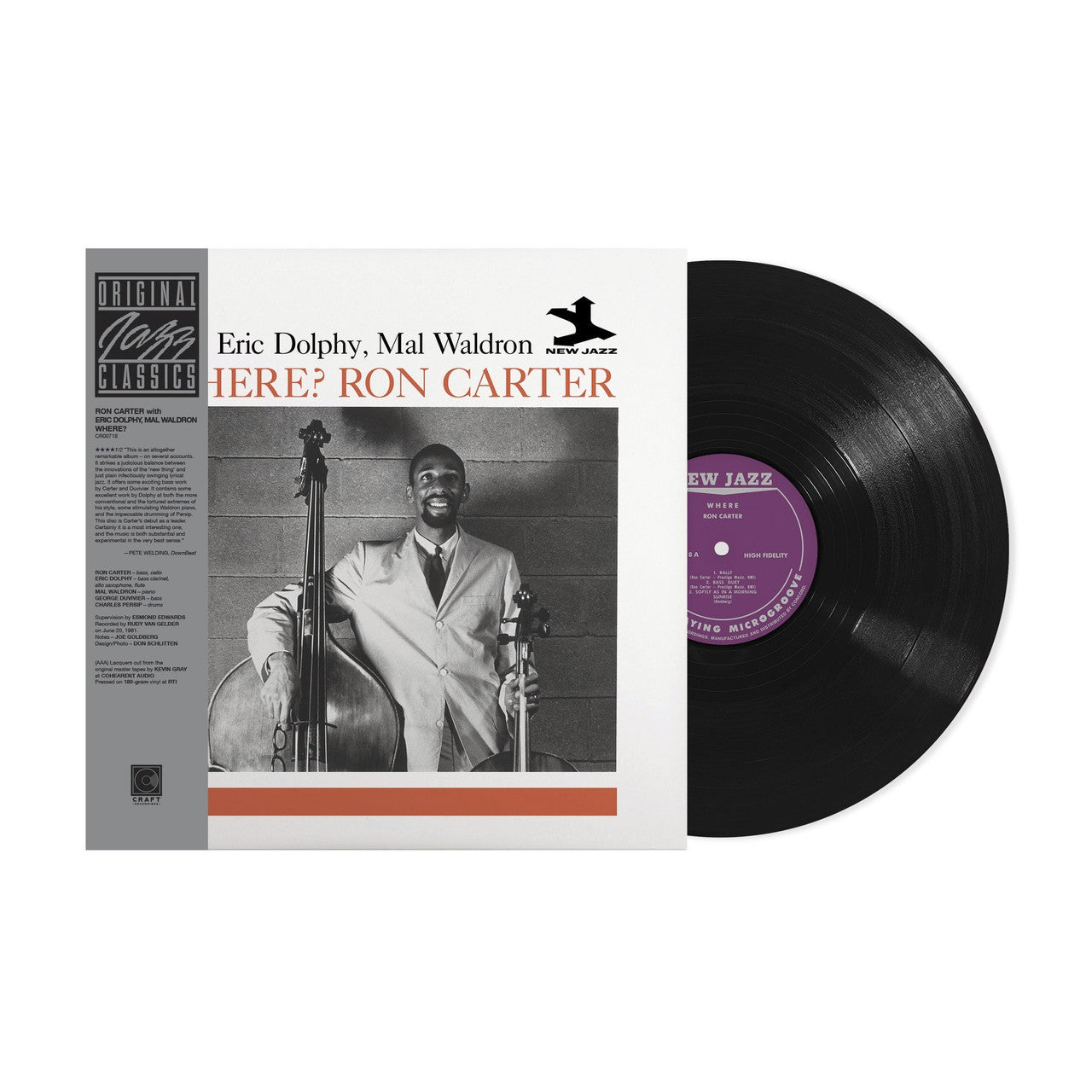 Ron Carter with Eric Dolphy, Mal Waldron - Where? - OJC LP { Vinyl LP }