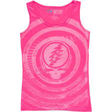 Grateful Dead Ripple Pink Woman's T-Shirt { Vinyl LP }