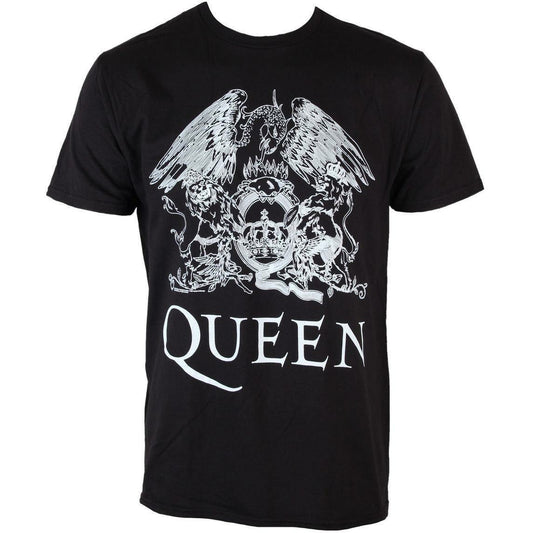 Queen White Logo Men's T-Shirt { Vinyl LP }