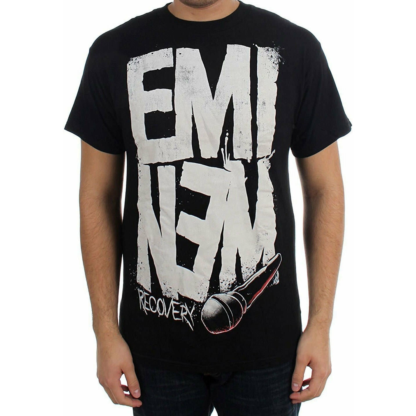 Eminem Recovery Microphone Men's T-Shirt { Vinyl LP }