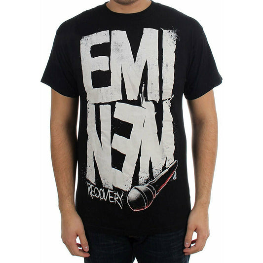 Eminem Recovery Microphone Men's T-Shirt { Vinyl LP }