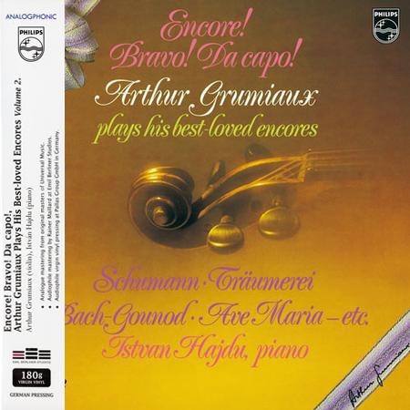 Arthur Grumiaux - Encore! Bravo! Da Capo! Arthur Grumiaux plays his best loved encores Vol. 2 - Analogphonic  LP { Vinyl LP }