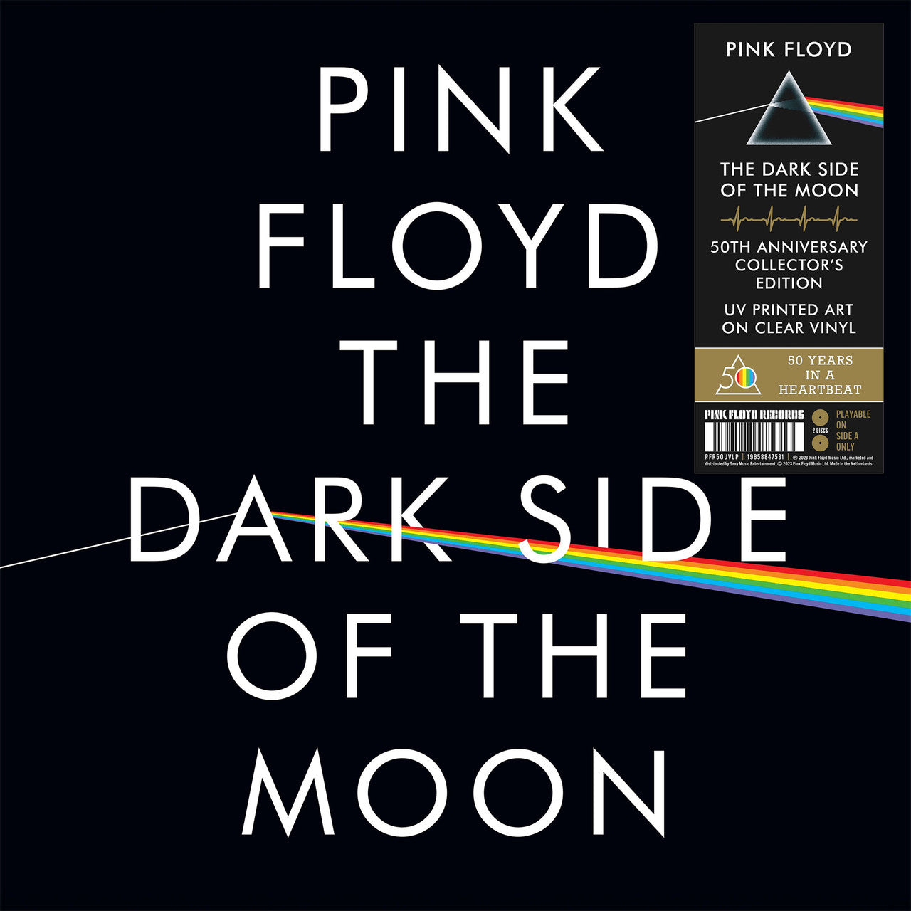 Pink Floyd - The Dark Side of the Moon - 2x LP UV Printed Clear Vinyl { Vinyl LP }