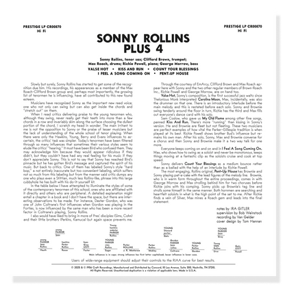 Sonny Rollins - Plus 4 - OJC LP { Vinyl LP }