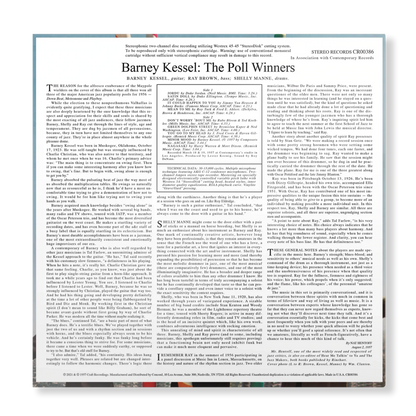 Barney Kessel, Ray Brown, and Shelly Manne - The Poll Winners - Contemporary LP { Vinyl LP }
