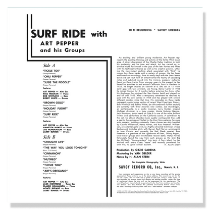 Art Pepper - Surf Ride - OJC LP { Vinyl LP }